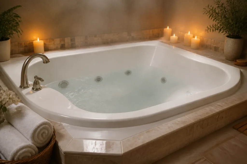 Refinished jacuzzi tub