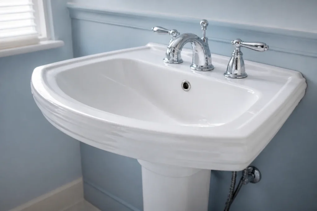 Refinished bathroom sink